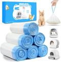 120count Automatic Litter Box Bags for Cat High-Density Polyethylene Compatible with MeoWant MW-SC01 MW-SC02 1.5 Mil Thick 22 lb Max Disposable Heavy Duty Scent Free - Clear 17.7 x 19.7